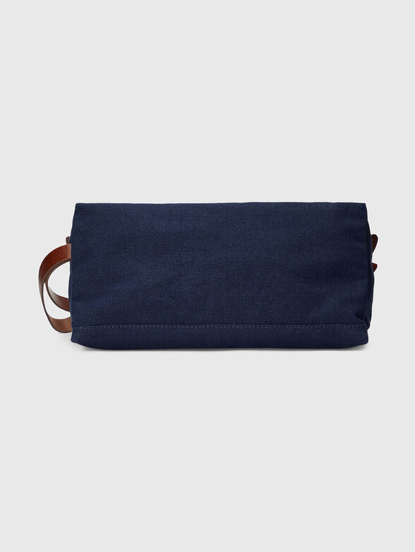 Cotton case with logo embroidery and leather details - 2