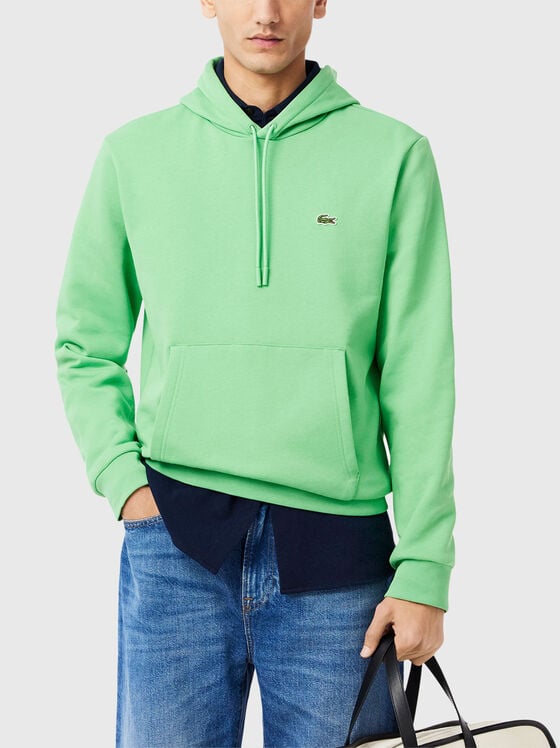Hooded sweatshirt with logo accent - 1