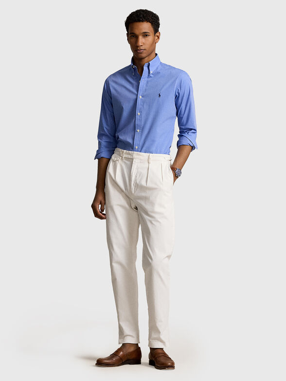 Cotton blend shirt with embroidery - 1
