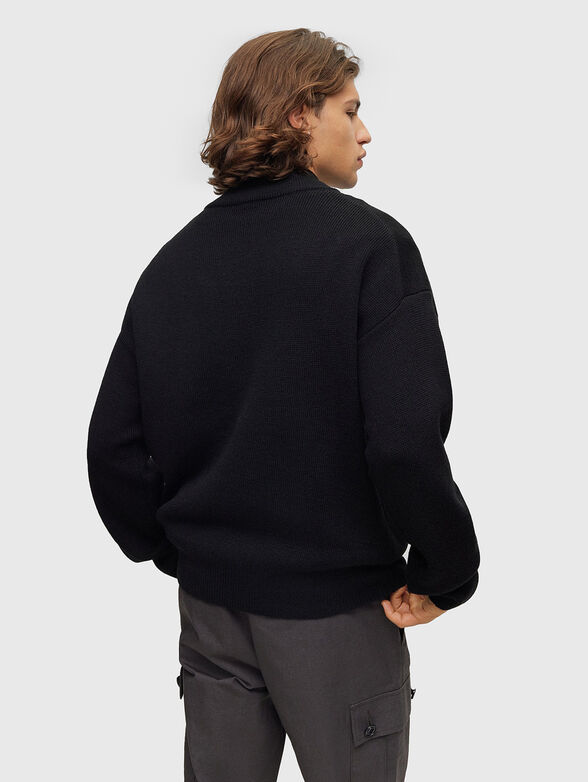 Black sweater with zip  - 3