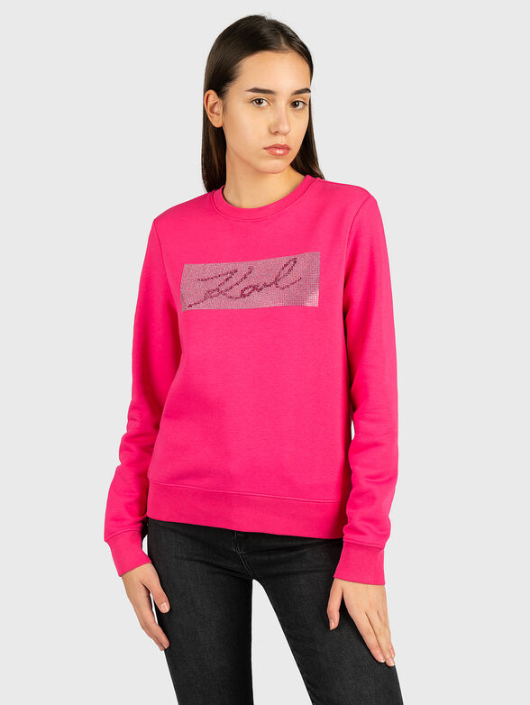 SIGNATURE Sweatshirt with glamorous logo - 1