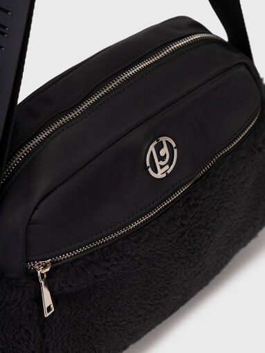 Black crossbody bag with logo  - 5