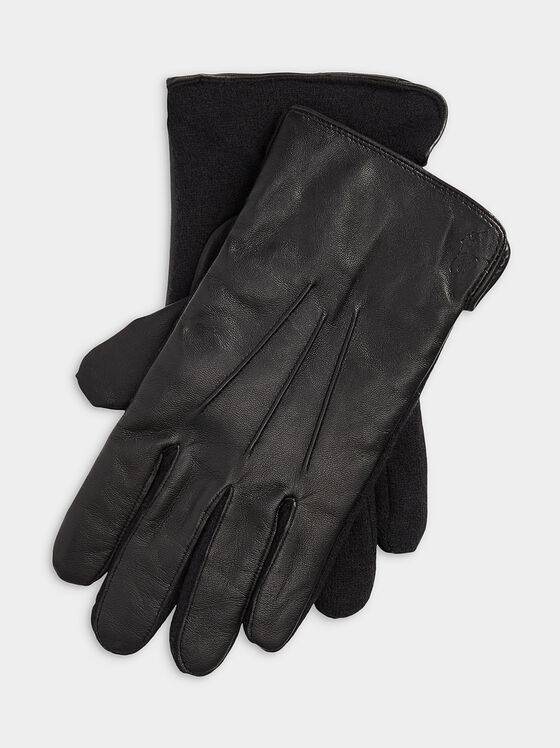 Black gloves with logo accent - 1
