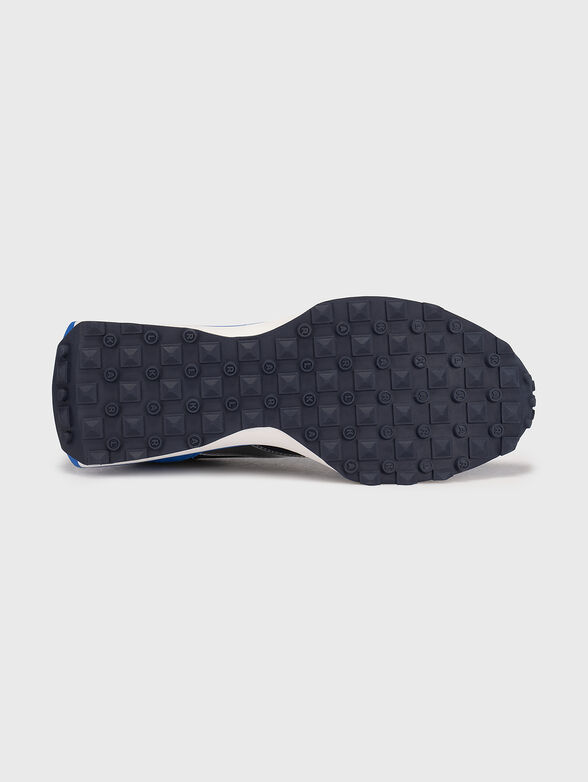 ZONE blue sports shoes with logo accents - 5