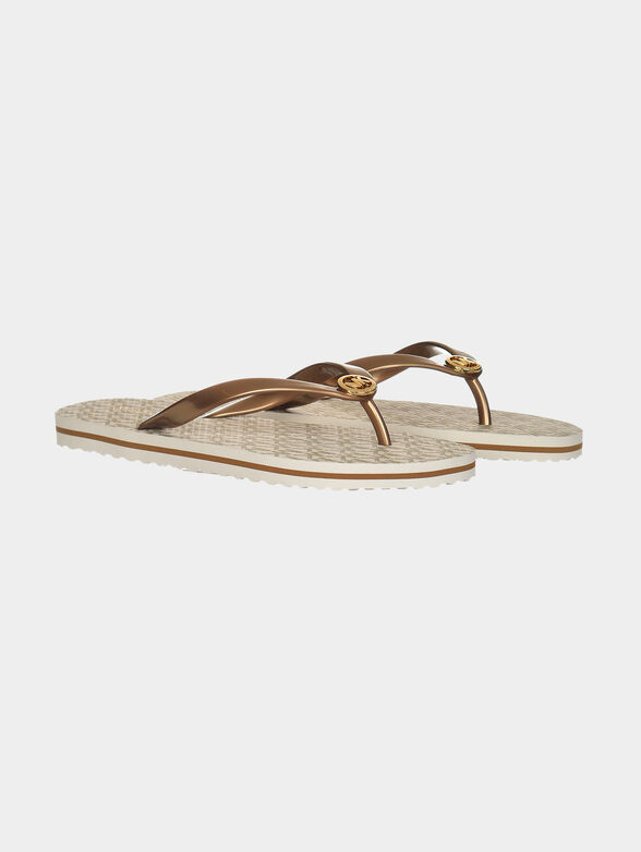EVA flip-flops with golden logo charm - 2