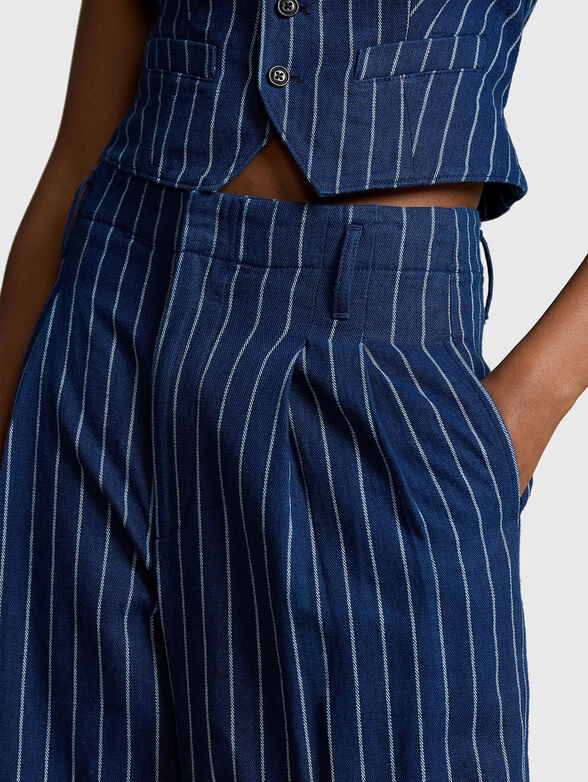 EVAN stripe trousers wide-leg - 2