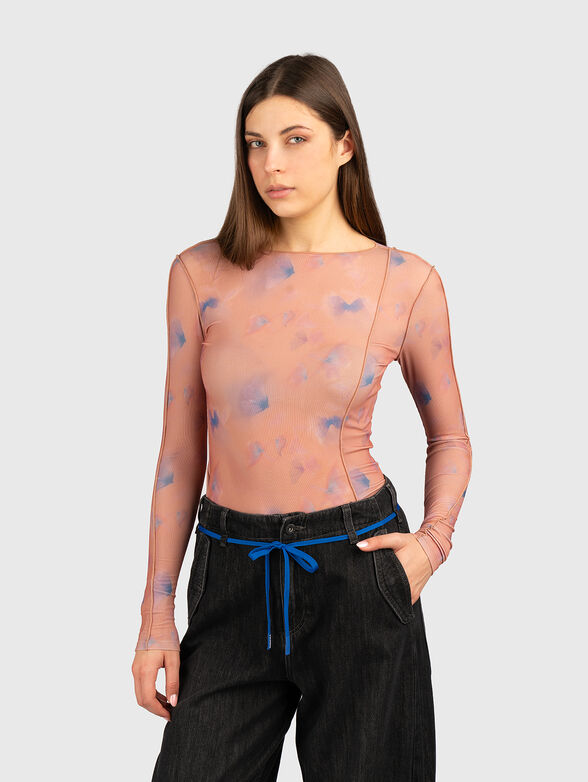 DEUPHINE blouse with long sleeves and sheer effect - 1
