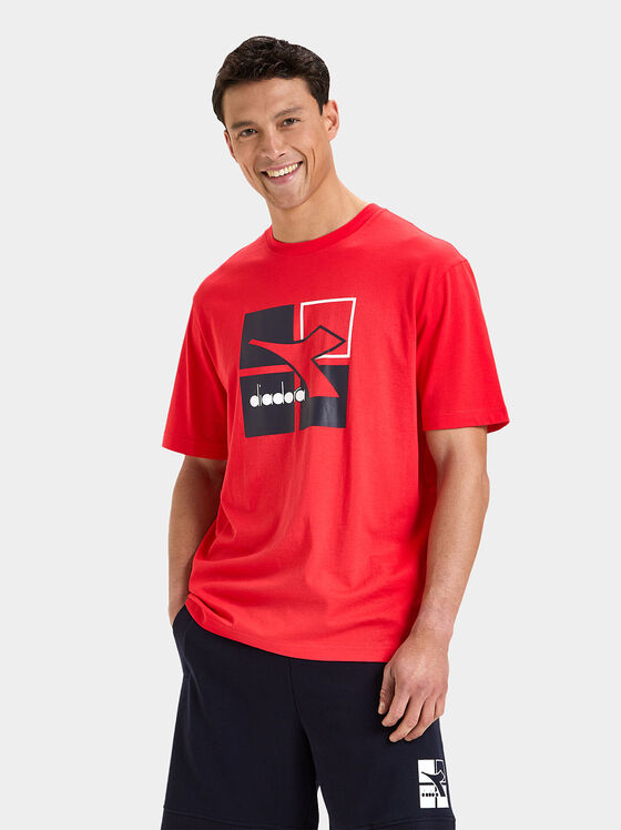 Cotton T-shirt with logo print - 1