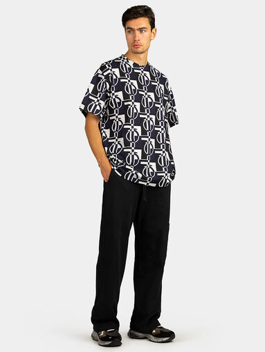 Cotton sports trousers with logo detail - 5