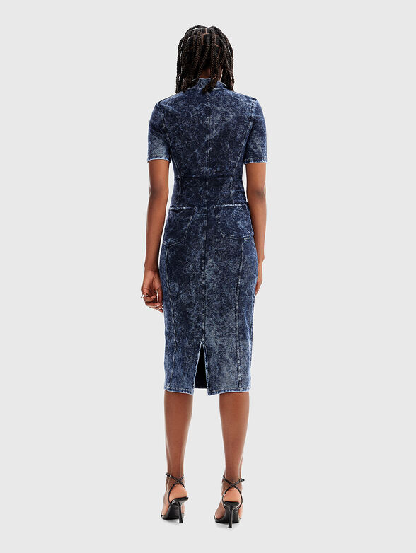 Slim dress with accent zip - 2