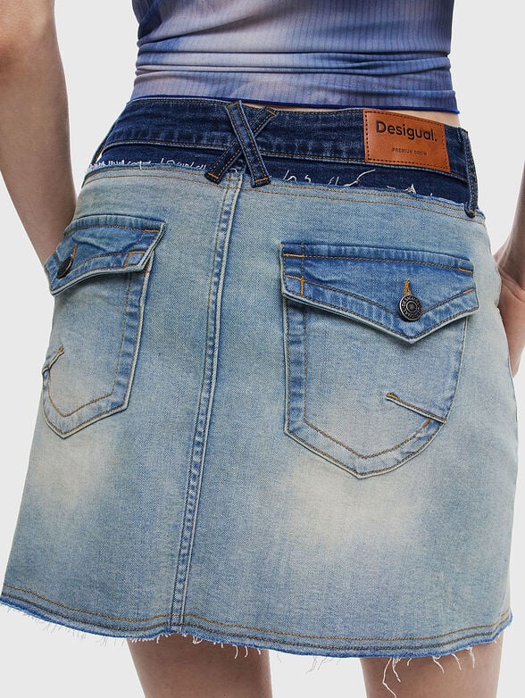 CINTU mini denim skirt with worn effect - 3