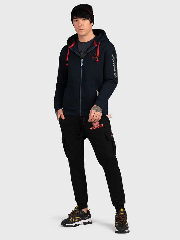 Hooded sweatshirt with multicolor print - 6