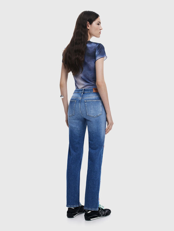 Straight jeans with embroidery - 2