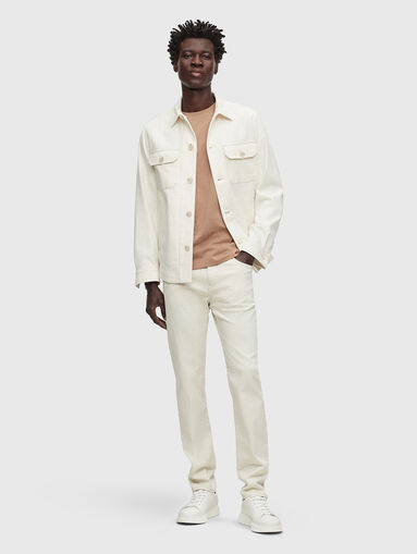 Slim-fit ecru jeans - 5