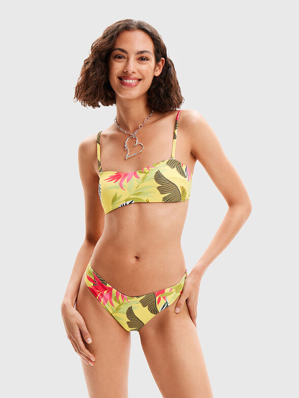 Bikini bottom with floral print - 0