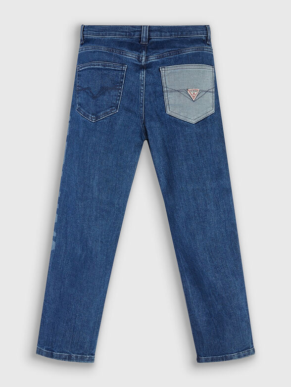 Jeans with contrast pockets and logo print - 2