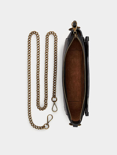 SLOANE black crossbody bag with golden chain - 3