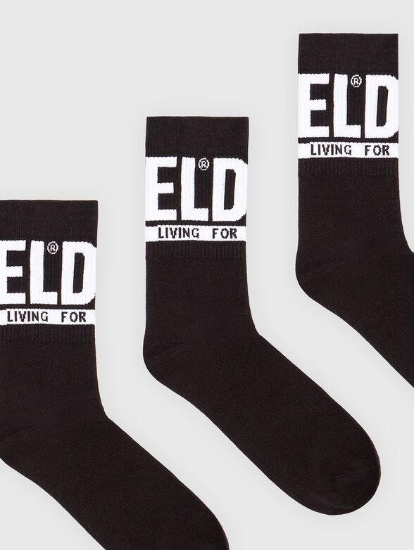 Set of three pairs of socks in black - 2