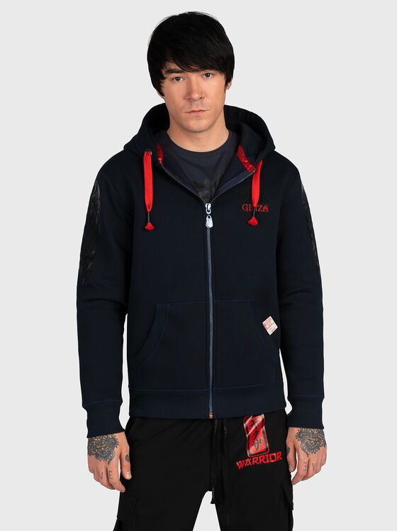 Hooded sweatshirt with multicolor print - 1