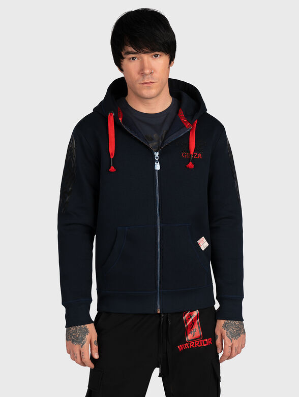 Hooded sweatshirt with multicolor print - 1