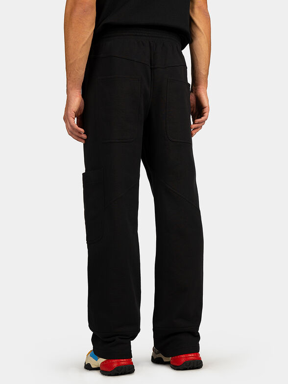 Cotton sports trousers with logo detail - 2