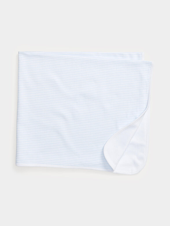 Cotton blanket with striped print - 1