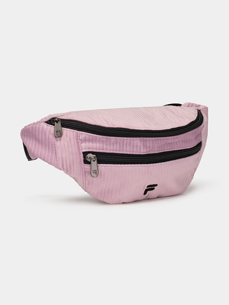 CUIABA grey waist bag in velvet jeans fabric - 3