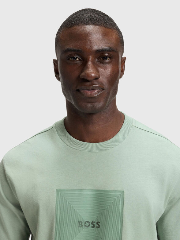 Cotton T-shirt with oval neckline - 4