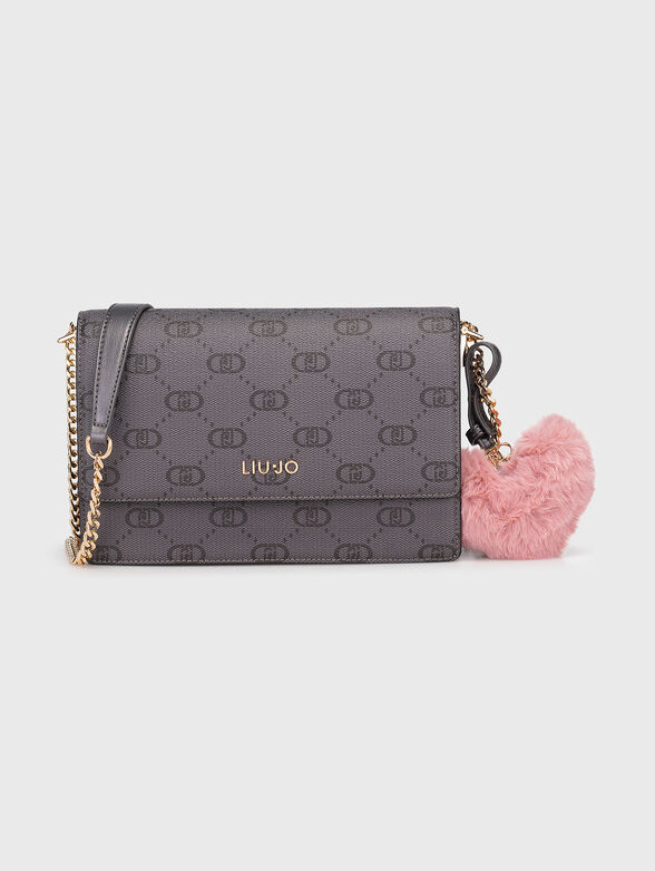 Small crossbody bag with plush accessory - 1