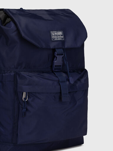 Blue TOPLOADER backpack with logo patch - 4