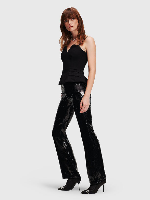 Pants with appliquéd sequins - 3