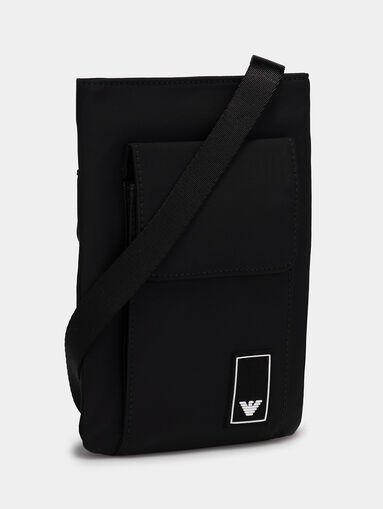 Black crossbody bag with logo detail - 4
