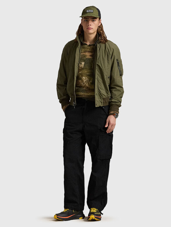 Bomber jacket in green color - 1