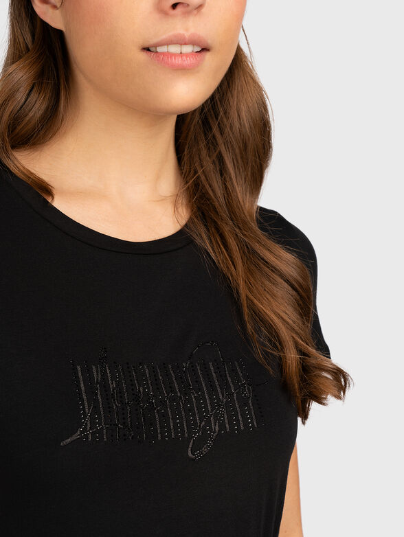 T-shirt with applique rhinestones - 3