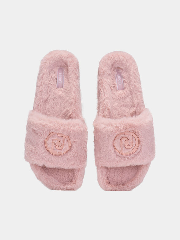 Black slippers SOFT 157 with logo - 6