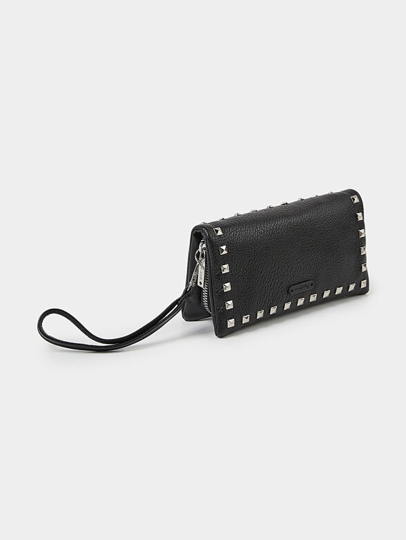 MORGAN black purse with studs and handle - 2