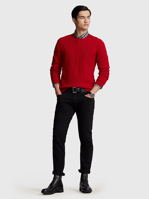 Red sweater in wool blend - 2