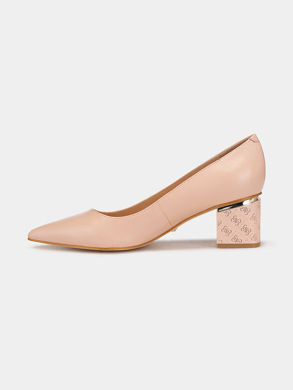 KODY black leather heeled shoes - 4