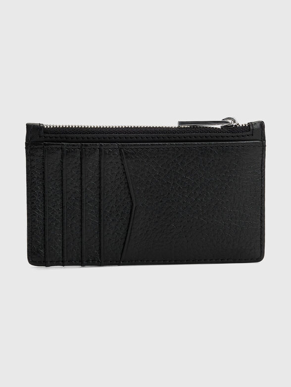 Leather cardholder with logo - 1