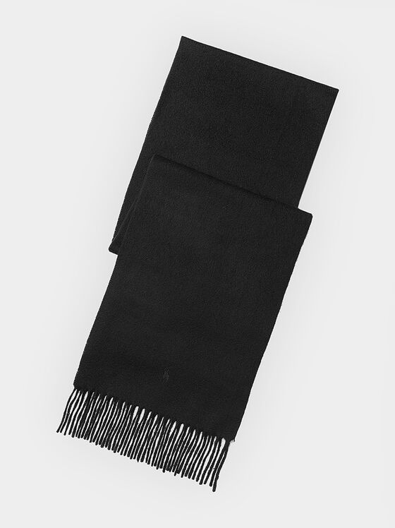 Black cashmere scarf - 1