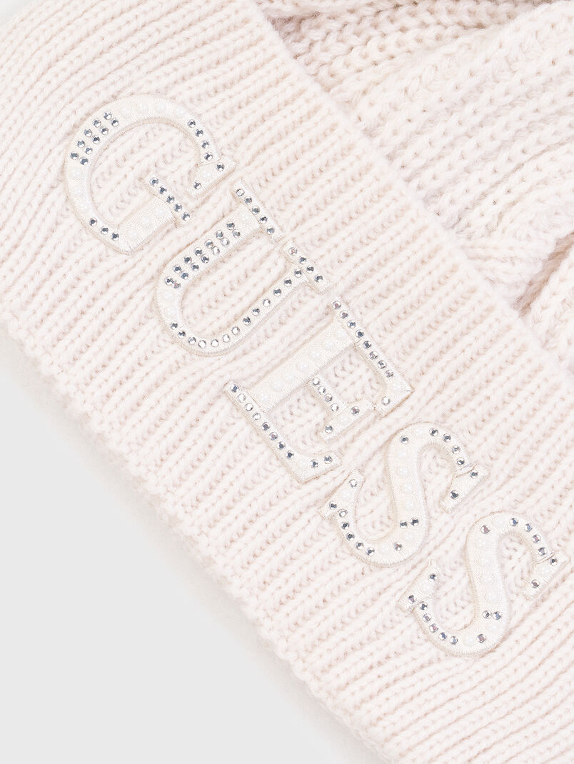 AGATHE knitted hat with logo accent - 3