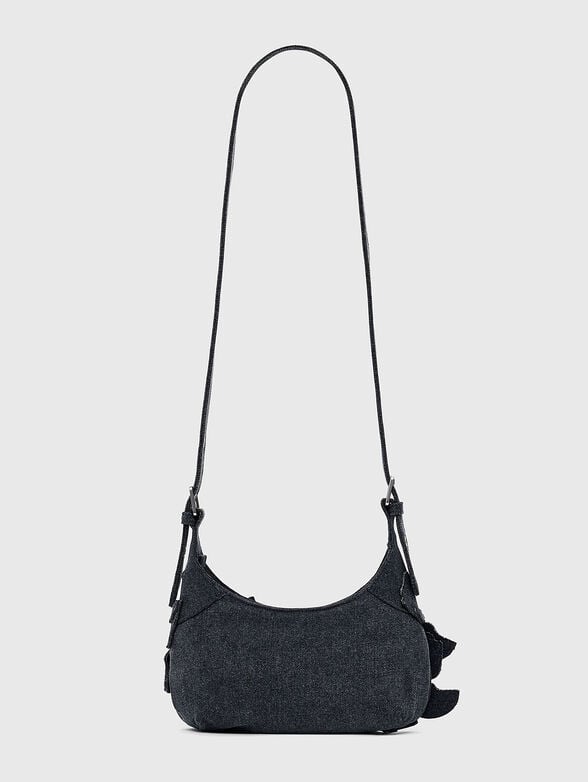 Denim crossbody bag with logo - 3