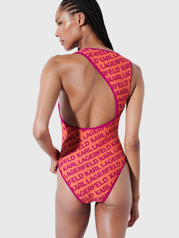 One-piece swimsuit with tie-dye effect - 2