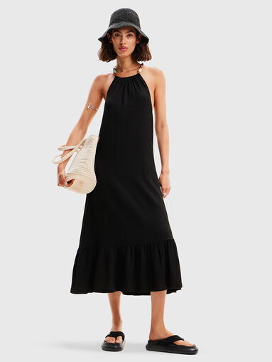 Black dress with bare back - 4
