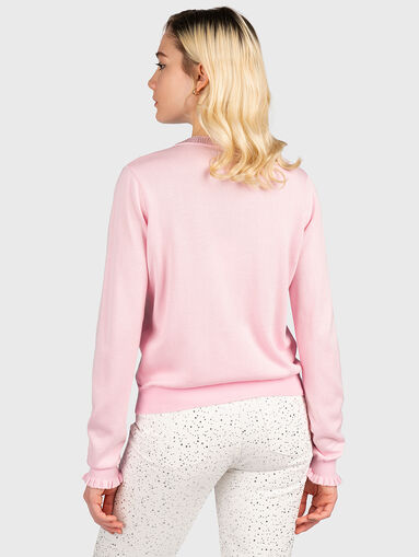 Pink sweater with rhinestones - 3