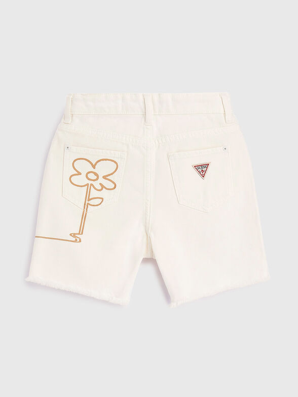 Denim shorts with print - 2