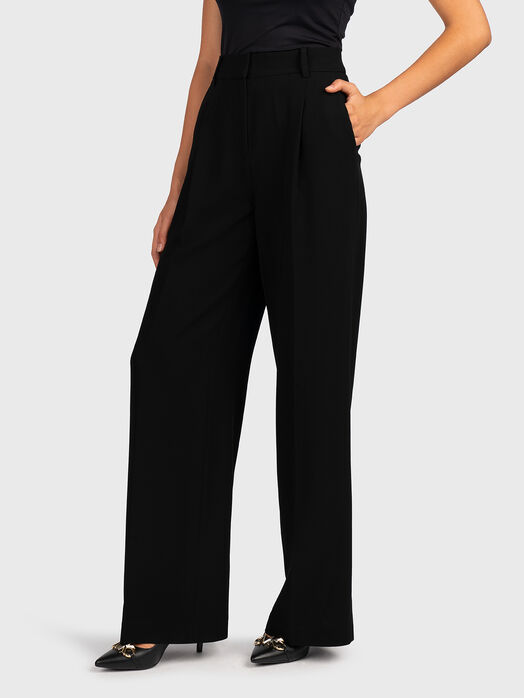 Black darted trousers