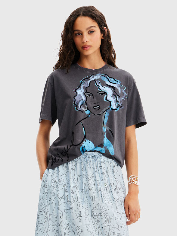 MONA T-shirt with artistic print - 1
