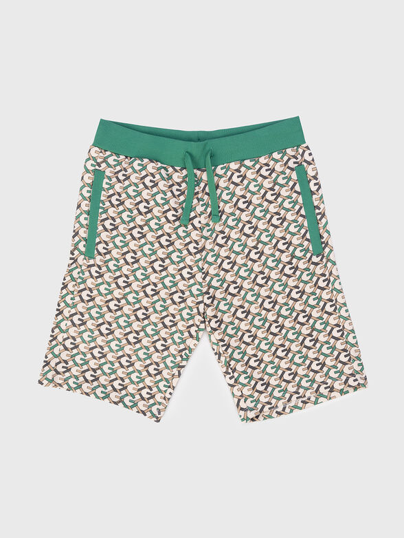 All over print shorts in cotton  - 1