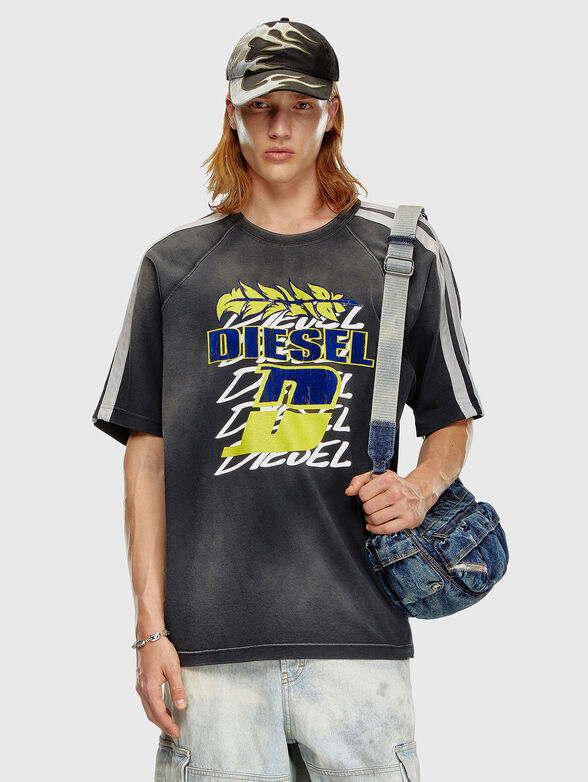 T-ROXT-STRIPE T-shirt with accent print - 1